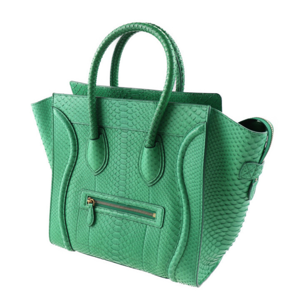 Celine Shopper Mini Luggage Python Green - image 1